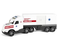 Wader 36211-Magic Truck Ambulanza, Veicolo di Emergenza con Porta Laterale, Dimensioni Circa 79 cm, per Bambini dai 3 Anni in su, Adatto Come Regalo per Il Gioco Creativo, Multicolore, Normal, 36211