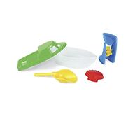 Wader 71920 - Set di giocattoli di sabbia 2 assortiti, 5 pezzi, composto da pala, stampo di sabbia, barca, mulino di sabbia o barca a motore