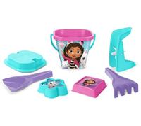 Wader 82142 - Set di giocattoli per la casa delle bambole Gabbys con secchio da 2 litri, mulino per la sabbia, setaccio, pala, rastrello e due stampi per la sabbia, per bambini a partire dai 12 mesi