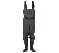 vidaXL Wader con Stivali e Cintura Verde Scuro Taglia 45, Wader con Stivali, Stivali Alti Fino al Petto, Stivali per la Pesca, Pantaloni da Pesca