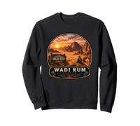 Wadi Rum Jordan Vintage Tramonto Viaggio Design Felpa