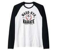 Wado-Ryu Karate Do Arti Marziali Giappone Tokyo Maglia con Maniche Raglan