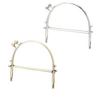 WADORN 2 Pezzo Cornici per Borse retrò, Borsa Portamonete Fai-da-Te A Forma di U Bacio Chiusura con Chiusura in Metallo Maniglia per Telaio Frizione 16.6 × 14.5 cm per Borsa Fatta A Mano Cucito