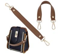 WADORN 2 Pezzo di Manico per Borsa in Pelle PU, Borsa A Tracolla Corta in Pelle da 28.5 cm Borsa A Mano Borsa A Secchiello Manici Superiori Manici per Borsa A Tracolla Estensione, Marrone 2