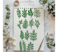 WADORN 2 pz. Varie Fustelle per Tagliare Foglie. Stencil Tagliati., Foglie Pianta Primavera Modello Embossing Die Cuts Set Foglia di Felce Fustelle In Metallo Fustelle Da Taglio per Scrapbooking Album