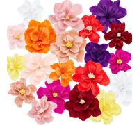 WADORN 20 fiori di carta velina colorati, fiori di carta crespa per matrimoni, matrimoni, feste di compleanno, primavera, sfondo floreale, Halloween, Natale, decorazione da parete