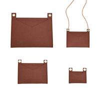 WADORN 3 dimensioni borsa Oganizer inserto senza catene, Fodera per Borsetta in Feltro con Occhiello Pochette Borsa Frizione Conversione A Tracolla all'Interno Busta Portaoggetti Pochette Accessori