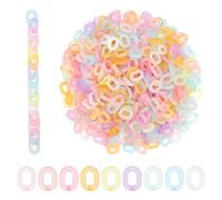 WADORN 450 pz Anelli di Collegamento In Acrilico In 9 colori, Anelli di Catena di Collegamento Ovali Connettori Colorati A Collegamento Rapido per Catena di Creazione di Gioielli, Stile Smerigliato