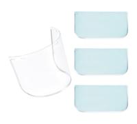 WADORN 6 pezzi di ricambio per la protezione del viso, 39,4 x 19,9 cm, in PET trasparente per levigare, tagliare, adatto per la maggior parte delle marche per la protezione completa del viso, nebbia