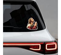 WADORN 7 adesivo In Vinile per Auto "Ho Visto Quello", Adesivo Divertente per Auto, con Gesù, Impermeabile, In Vinile Riflettente, per Coprire Graffi, Finestrini, Laptop, Camion, Paraurti.