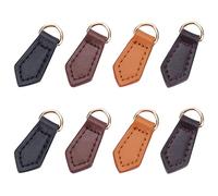 WADORN 8 Confezione Da tiralampo In Vera Pelle, 4 Colori Cerniera Tag Fixer Forma Foglia Tirare Cinghia Cavo Tiranti Cerniera In Pelle Zip Puller Teste di Ricambio per Borsa Dei Bagagli Riparazione
