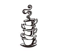WADORN Decorazione Da Parete per Tazza Da Caffè In Metallo, Arte Moderna Ferro Metallo Tazza Da Caffè Decorazione Da Parete per La Decorazione Domestica per Cucina Ufficio, 12.2x30cm, Tazzina