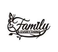 WADORN Decorazione Murale La Famiglia In Metallo È Tutto, Famiglia Parola Ferro Metallo Arte Da Parete Appendere Decorazione Segnali Scultura Da Parete Statue Decorazione Regalo, 19.3x30cm