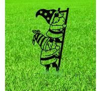 WADORN Divertente scaletta da arrampicata gnomi in metallo decorativi da giardino, statue nere a tema gnomi per esterni, silhouette gnomi amanti regali ornamenti per cortile arte giardino patio