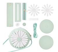 WADORN Kit Da Cucito per Borsa Fai-Da-Te, Artigianato Fai-Da-Te Bella Borsa A Tracolla Materiali Da Cucito Modello di Cucito Fiore Carino Kit Borsa Rotonda Da Cucito per Accessori Fatti A Mano, Verde