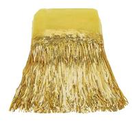 WADORN Nastro con Nappe Luccicanti e Paillettes, 9.14 m, 27mm di Larghezza, Frangia con Nappe In Pizzo per Cucito Fai Da Te Tessuto In Pizzo con Paillettes Scintillanti per Costume, Giallo Dorato