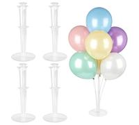 WADORN Set di 4 supporti per palloncini, con base per palloncino, da tavolo, decorazione semplice, per feste, compleanni, matrimoni, feste, sesso