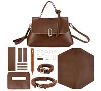 WADORN Set per La Realizzazione di Borse Fatte A Mano Da 26 pz, Borsa A Tracolla In Pelle PU Kit Cuciti Borsa Fai-Da-Te per Realizzare Tutto Il Materiale Borsa A Tracolla per Cucire Set, 26×17 cm
