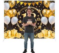 WADORN Sfondo decorativo per 18° compleanno, 1,9 x 1,8 m, palloncini bandiere per feste di compleanno, sfondo fotografico diciotto anni, scenografia per cabina fotografica, per cerimonie, compleanni