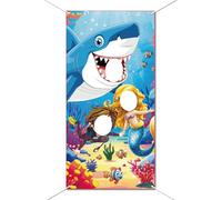 WADORN Sfondo Fotografico Squalo Sirena, Banner Fotografico A Tema Mondo Oceanico Banner Sottomarino Banner Fotografico Sullo Sfondo Dell'Oceano per La Decorazione Dello Studio Fotografico, 180x90cm