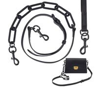 WADORN Tracolla Regolabile per Borsa, 107 cm Tracolla di Ricambio per Borsa in Pelle PU con Catena in Acrilico per Accessori per La Realizzazione di Borse Fai-da-Te, Nero