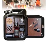 WADPP Contenitore creativo per vino da 20 litri, mobile bar per whisky, mini contenitore portatile con serratura, regalo di compleanno per tuo marito, tuo padre o un amico,Black