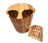 WADRBSW Ciotola per pedicure, vasca da bagno per pedicure, barile per pediluvio, in legno, per sauna, spa, pedicure, visione a botte speranzosa di perseguire la felicità