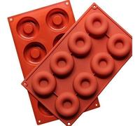 Wady, stampo in silicone per donuts a 8 fori, per ciambelle, biscotti e cioccolato