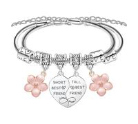 Waeceip 2 braccialetti coordinati per migliori amici, regali divertenti dell'amicizia per donne, amici, sorelle, Natale, compleanno, Ringraziamento, amici, cuore, braccialetti coordinati, gioielli