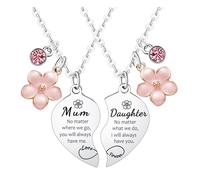 Waeceip 2 collane abbinate per mamma, figlia, regali per mamma e figlia, regali per la festa della mamma da figlie, gioielli regalo per mamma, Natale, compleanno