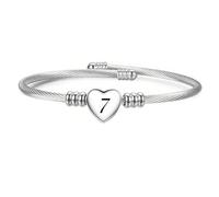 Waeceip Braccialetti per 10° 16° 17° 18° 21° compleanno per donne, figlia, sorella, amici, braccialetto rigido in argento per 30°, 40°, 50°, 60°, 70° compleanno, regalo per mamma, zia, nonna, buon