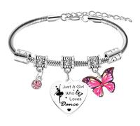 Waeceip Carini braccialetti di danza regali di danza per gli amanti della danza regali per ballerini regalo per donne danze recital regalo per ballerina regalo ballerina braccialetti balletto