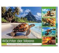 Wächter der Meere (Wandkalender 2026 DIN A3 quer), CALVENDO Monatskalender: Tauchen Sie ein in die faszinierende Welt der Meeresschildkröten. Dieser ... stille Kraft dieser uralten Meeresbewohner.