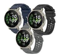 Waekethy 20mm Cinturino Compatibile con Amazfit Active 2/3 Premium, Cinturini in Silicone Traspirante per Garmin Vivoactive 5/6, Ricambio Morbido per Uomo e Donna (Nero + Blu + Grigio)