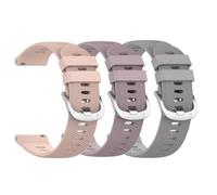 Waekethy 20mm Cinturino per Amazfit Active 2/Active 2 Sqaure, Bracciale Sostitutivo in Silicone Compatibile con Garmin Vivoactive 6/Vivoactive 5/Vivoactive 3/Approach S40 (Rosa+Viola+Grigio)
