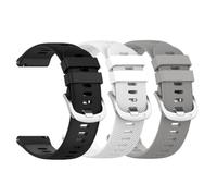 Waekethy 22mm Cinturino per Suunto RUN/Race/9 peak/5 peak, Bracciale Sostitutivo Sportivo in Silicone Traspirante Compatibile con Garmin Forerunner 970 965 945 935 S62 S60 (Nero+Bianco+Grigio)
