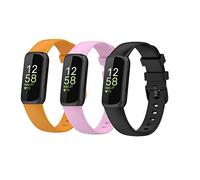 Waekethy Cinturini per Fitbit Inspire 3, Silicone Sostituzione Braccialetto Compatibile con Fitbit Inspire 3 (S, Giallo+viol nero)