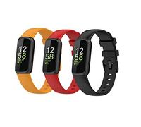 Waekethy Cinturini per Fitbit Inspire 3, Silicone Sostituzione Braccialetto Compatibile con Fitbit Inspire 3 (S, Giallo+rosso+nero)