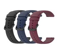 Waekethy Cinturino per Amazfit GTR4/Pace, 22mm Silicone Sostituzione Braccialetto Compatibile con amazfit GTR 3/GTR 3 pro/GTR 2/GTR 2e (Nero+blu+rosso)