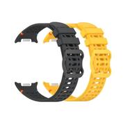 Waekethy Cinturino per Samsung Galaxy Watch 8 40MM 44MM, Cinturino Sportivo Morbido in Silicone Traspirante, Bracciale Sostitutivo Compatibile con Galaxy Watch 8 Classic 47MM (Grigio + Giallo)