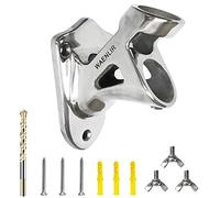 WAENLIR Supporto per asta bandiera in acciaio inox a due posizioni, 3,2 cm, resistente e antiruggine, staffa di montaggio per casa (diametro interno 3,2 cm)