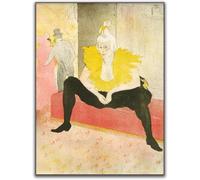 Waeta Rnvzx Henri De Toulouse Lautrec Poster Il clown si siede su tela Arte della parete Henri De Toulouse Lautrec Stampe Pittura per Home Decor Quadro 50x70cm Senza cornice