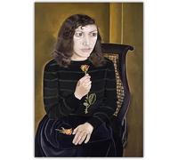 Waeta Rnvzx Lucian Freud Poster Ragazza con le rose Tela di canapa Arte della parete Lucian Freud Pittura Lucian Freud Stampe per la decorazione domestica moderna Immagine 40x55cm Senza cornice