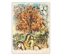 Waeta Rnvzx Marc Chagall Poster《La Sacra Famiglia,1975》Arte della parete su tela astratta Marc Chagall Pittura Marc Chagall Stampe per Home Decor Picture 50x75cm senza cornice