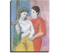 Waeta Rnvzx Pablo Picasso Gli amanti Poster Pablo Picasso Pittura Tela astratta Arte della parete Pablo Picasso Stampe per Home Decor Immagini 40x50cm Senza cornice