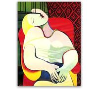 Waeta Rnvzx Pablo Picasso Il Poster Del Sogno Pablo Picasso Pittura Pablo Picasso Stampe Moderna Tela Arte Della Parete Home Decor Immagini Astratte 40x50cm Senza Cornice