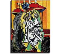 Waeta Rnvzx Pablo Picasso Poster La donna che piange Pablo Picasso Pittura Pablo Picasso Stampe Moderna Tela di canapa Arte della parete Home Decor Immagini 40x50cm Senza cornice