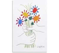 Waeta Rnvzx Picasso Tela di canapa Arte della parete Picasso Bouquet di Poster di pace Picasso Pittura astratta Picasso Stampe Immagini di moda per la decorazione domestica 50x70cmx1 No Frame