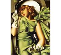 Waeta Rnvzx Tamara de Lempicka Poster《Ragazza in guanti》Arte della parete Tamara de Lempicka Pittura su tela e stampe per soggiorno Home Pictures Decor 40x60cm senza cornice