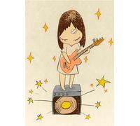 Waeta Rnvzx Yoshitomo Nara Poster Chitarra Ragazza Estetica Tela Pittura Cartone Animato Arte Della Parete Yoshitomo Nara Stampe Per Soggiorno Decor Immagine 50x70cm Senza Cornice
